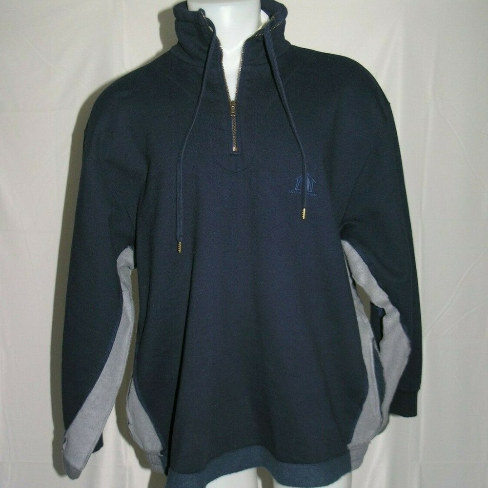 Vetements F-ck I Don't Care Navy & Ice Blue Sweatshirt  Size Large NWT